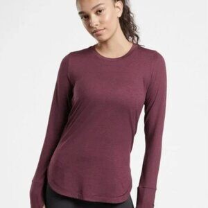 Athleta Uptempo Long Sleeve Top Auberge Heather